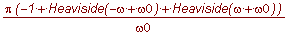 Pi*(-1+Heaviside(-omega+omega0)+Heaviside(omega+ome...
