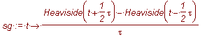 sg := proc (t) options operator, arrow; (Heaviside(...